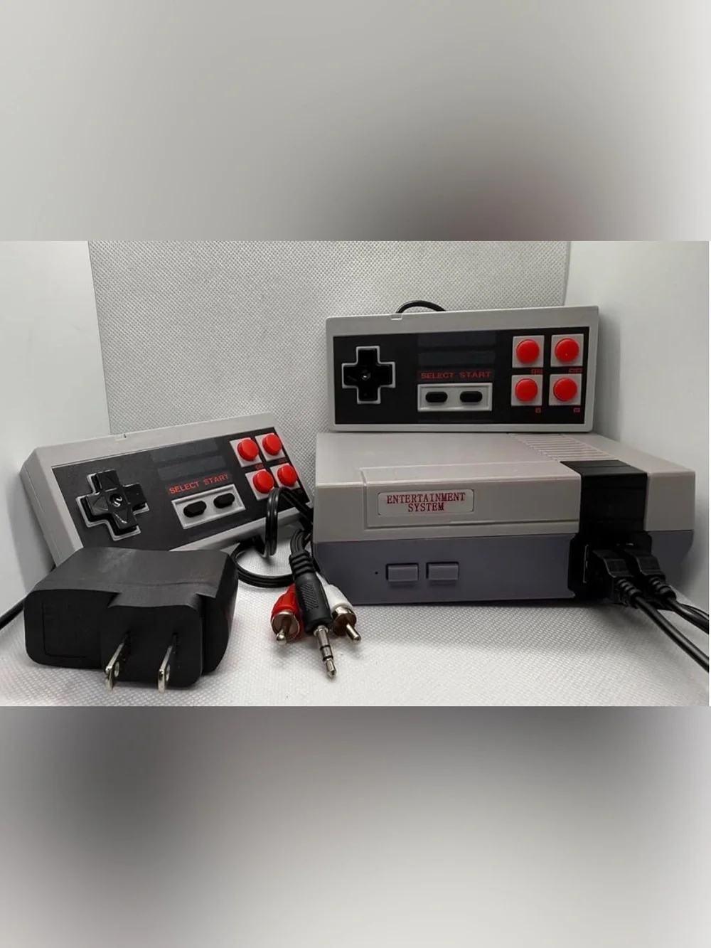 Classic Retro Video Game Console with Gray Controllers - 620 Built-In Games